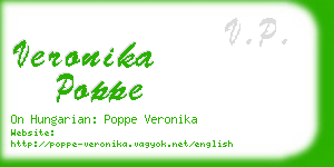veronika poppe business card
